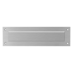 GPF9838.09 RVS mat geborsteld tochtklep rechthoekig 350x100x2,5mm met vlakke naar binnenvallende klep