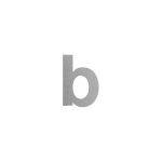 Huisnummer toevoeging letter 'b' RVS, 156 mm