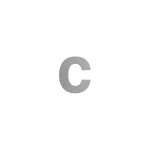 Huisnummer toevoeging letter 'c' RVS, 116 mm
