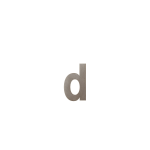Huisnummer toevoeging letter 'd' Mocca blend, 156 mm