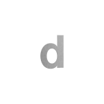 Huisnummer toevoeging letter 'd' RVS, 156 mm