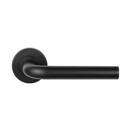 BLA100 zwart deurkruk op rozet 53x10mm