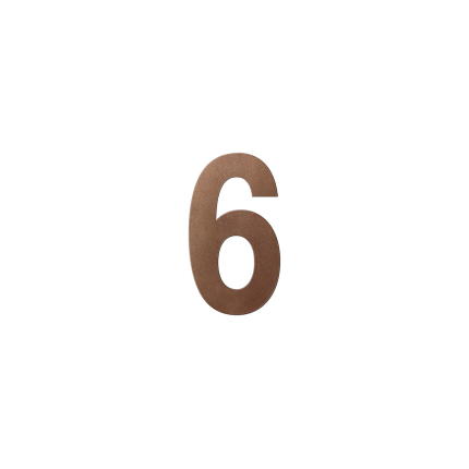 GPF9806.A2 bronze huisnummer 6/ 150mm