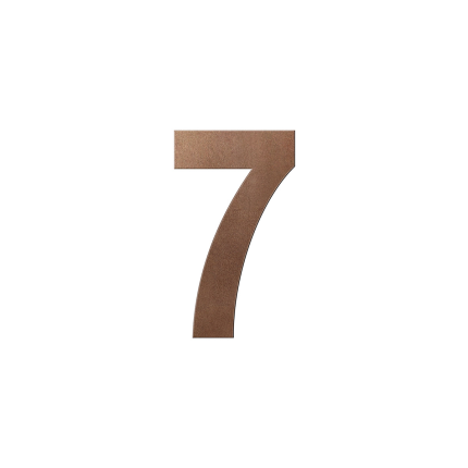 GPF9807.A2 bronze huisnummer 7/ 200mm
