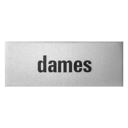 Aluminium deurbord 'Dames' 50x130x0,5 mm