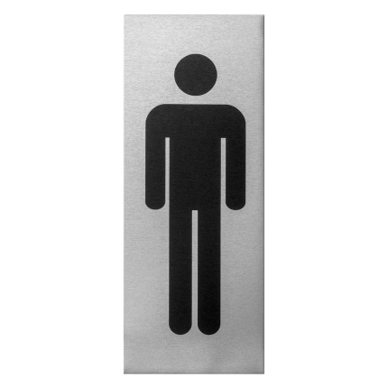 Alu pictogram 'Heren' 130x50x0,5 mm