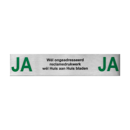 RVS Ja/Ja brievenbusbordje 25x125x1 mm