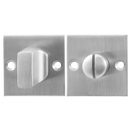 GPF0911.08 toiletgarnituur 50x50x2mm stift 5mm RVS geborsteld