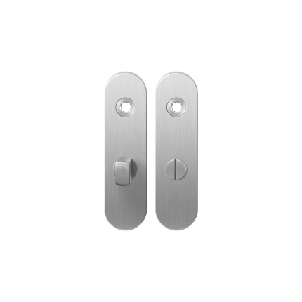 GPF1100.10 kortschild afgerond WC57/5 normale knop RVS geborsteld