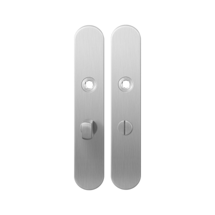 GPF1100.20 langschild afgerond WC57/5 normale knop RVS geborsteld