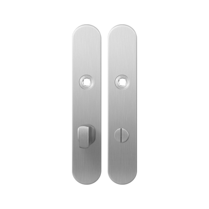 GPF1100.20 langschild afgerond WC72/8 grote knop RVS geborsteld