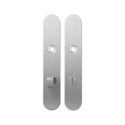 GPF1100.20 langschild afgerond WC72/8 normale knop RVS geborsteld
