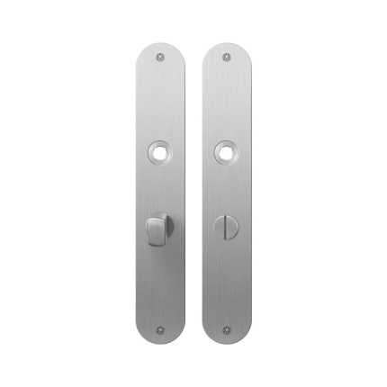 GPF1100.22 plaatschild afgerond WC57/5 normale knop RVS geborsteld