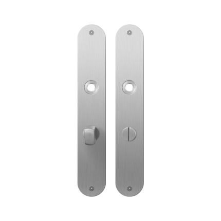 GPF1100.22 plaatschild afgerond WC63/8 normale knop RVS geborsteld