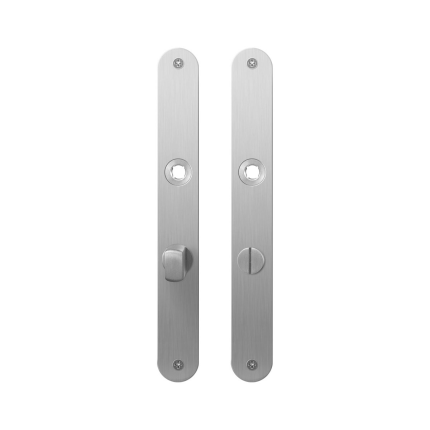 GPF1100.23 plaatschild afgerond WC63/8 normale knop RVS geborsteld