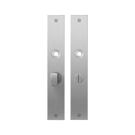 GPF1100.27 plaatschild rechthoekig WC55/8 grote knop RVS geborsteld