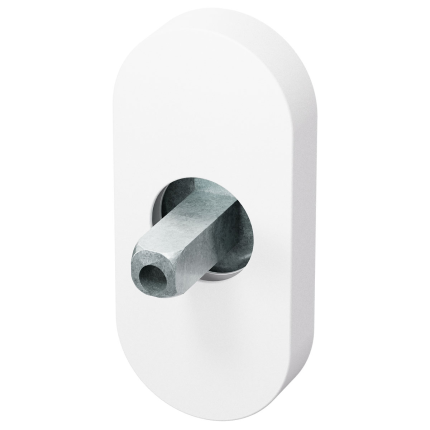GPF1104.62 ovale rozet met knopv. wit