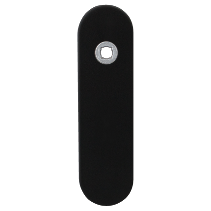 GPF8100.10R zwart kortschild afgerond