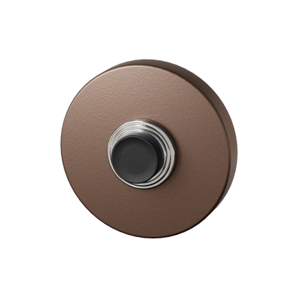 Bronze blend deurbel rond zwarte button