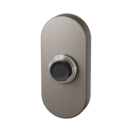 Mocca blend deurbel ovaal zwarte button