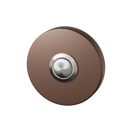 Bronze blend deurbel rond RVS button