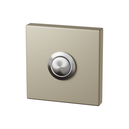Champagne deurbel vierkant RVS button