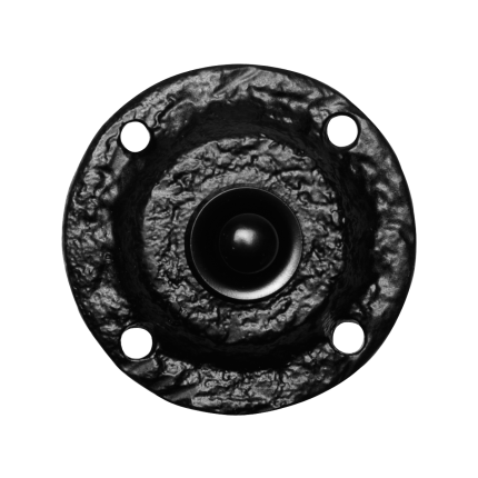 KP0751 landelijke deurbel rond 58 mm smeedijzer zwart
