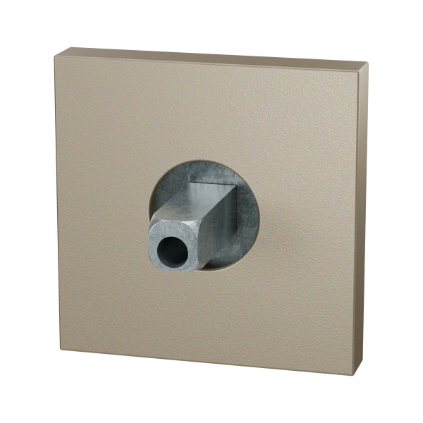 GPF1102.A4 vierk. rozet met knopvastzet.