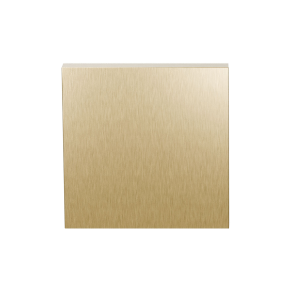 GPF199E Blinde Rozet 53x53x6,5 mm PVD Mat Messing