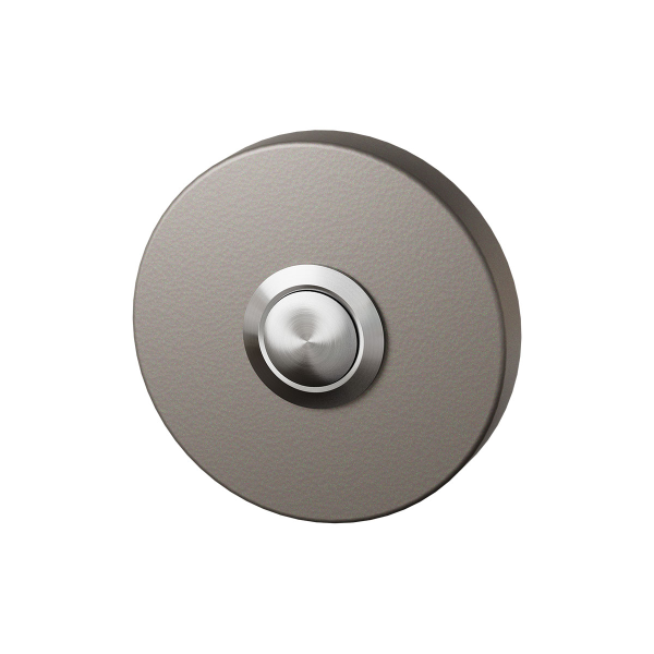 Mocca blend deurbel rond RVS button