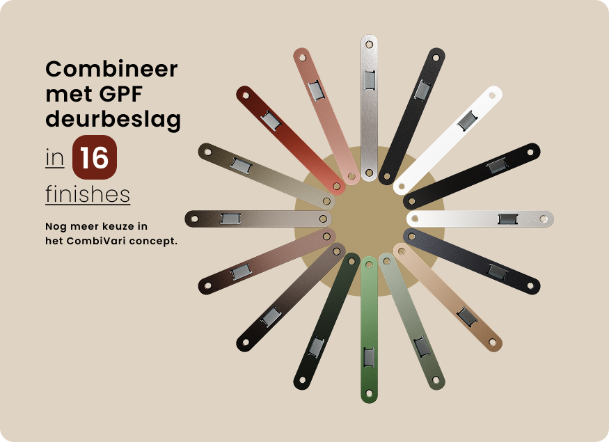 GPF Woningbowsloten hier getoond in 16 finishes